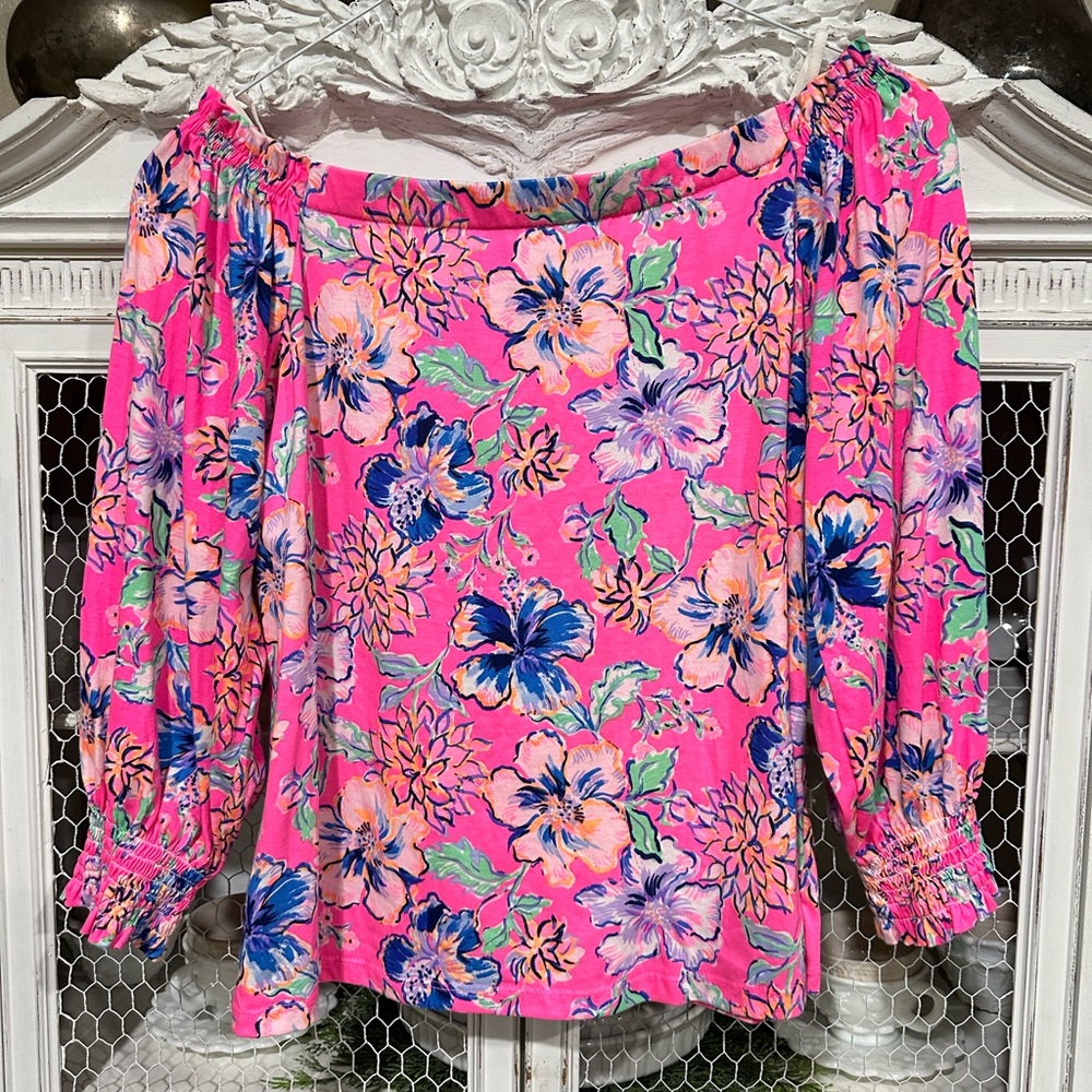 Lilly Pulitzer Lessa off the shoulder top